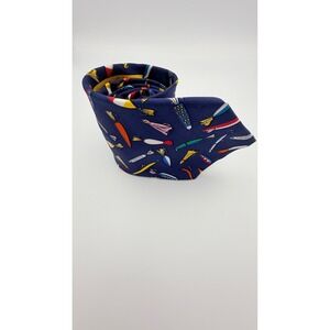 Alynn Neckwear Mens Navy Blue Saltwater Plugs and Jigs Silk Tie by Eric Holch